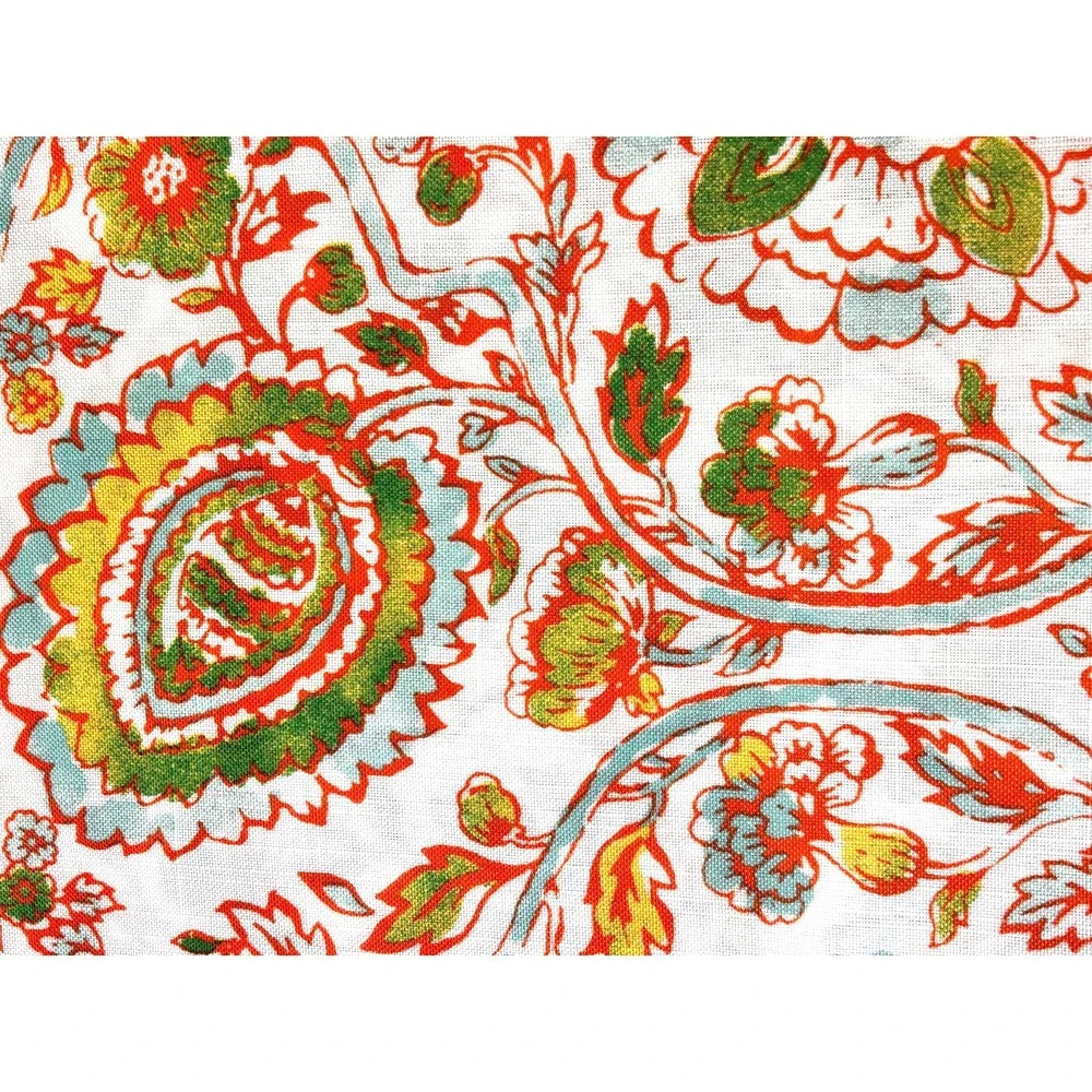 Vintage‎ Laura Ashley Floral Fabric Napkins Set of 4 Orange Green Cottage EUC